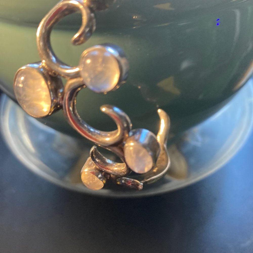 June Birthstone Moonstones Sterling Silver Set, the silver alone is worth more - Picture 7 of 9